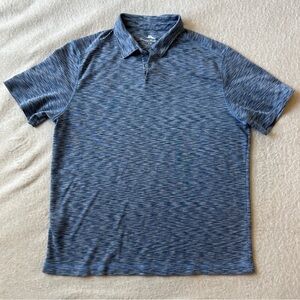 Tommy Bahama Blue Polo Shirt with Textured Fabric